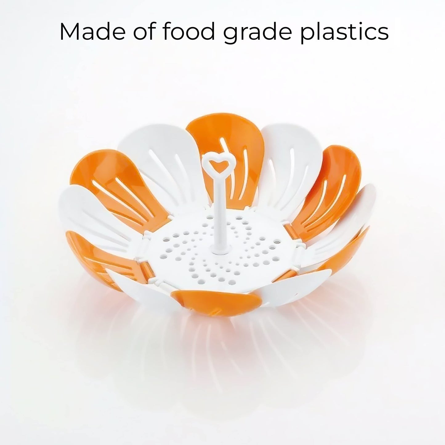 MAPPERZ Self Adjustable Smart Foldable Lotus Shape Fruit, Vegetable and Snacks Basket Tray, Fruit Bowl for Home & Kitchen Counter Top Rack Organizer - (Random Color), (Pack of 1)