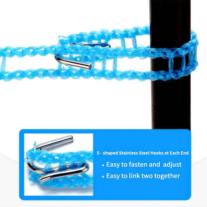 MAPPERZ Windproof Anti-Slip Clothes Washing Line Drying Nylon Rope with Hooks/Nylon Clothesline Rope - 5 Meter (Multicolor