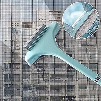 MAPPERZ Window Screen Cleaning 2 in 1 Multifunctional Screen Mesh Cleaner Squeegee Brush, Window Track Or Seal Cleaning Tools.