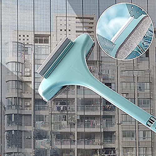MAPPERZ Window Screen Cleaning Brush | 2 in 1 Multifunctional Screen Brushs | Window Mesh Screen Cleaner | Professional Window Squeegee Cleaning Tool Household, Small Window Brush with Handle Portable