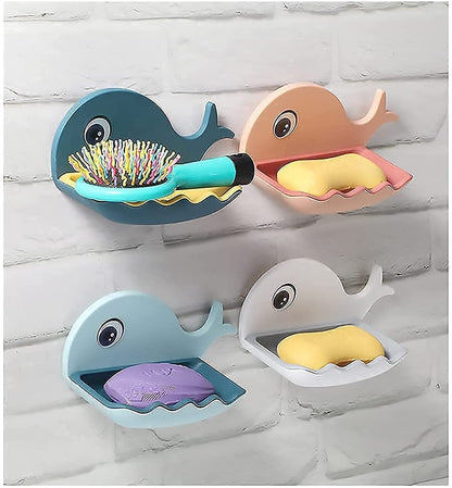 MAPPERZ Kitchen Sponge Holder for Bathroom Sponge Soap Water Draining Hanging Plastic Holder Organizer for Faucet Sink Kitchen