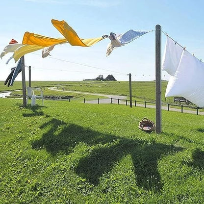 MAPPERZ PVC Coated Steel Wire Rope for Drying Clothes 10 Meter Clothesline with 2 Plastic Hooks (Pack of 1)