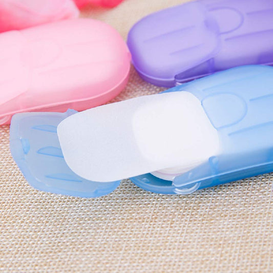 MAPPERZ Paper Soap Strips Box For Traveling/Portable Disposable Hand Washing Cleaning Paper Soap/Slice Sheets Foaming Paper Soap For Travel - Assorted Colors (Pack of 3 Box)