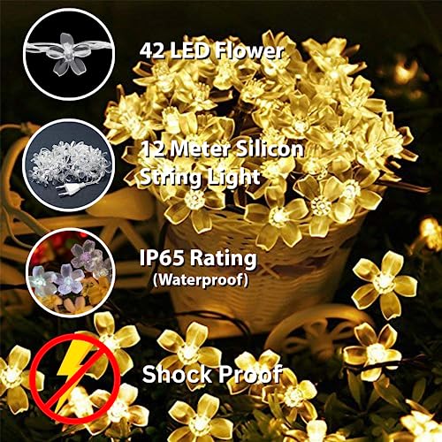 MAPPERZ Led Serial String Lights for Home Decore Copper Wire 12 Stars 138 led Lights for Birthday Festive Decore