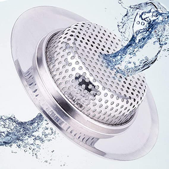 MAPPERZ Non Stick Stainless Steel Sink Strainer Kitchen Drain Basin Basket Filter Stopper Drainer/ Jali