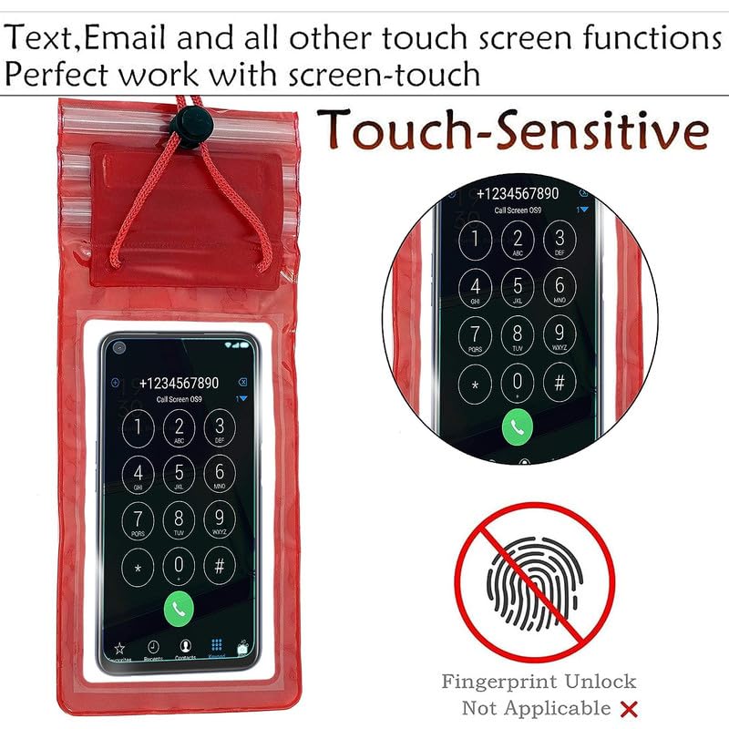 MAPPERZ Mobile Phone PVC Waterproof Sealed Rain Protection Pouch Cover for 7 inches (Transparent)