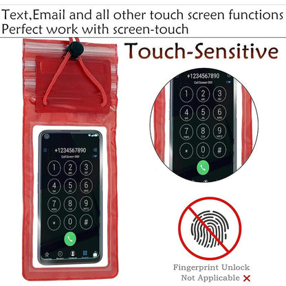 MAPPERZ Mobile Phone PVC Waterproof Sealed Rain Protection Pouch Cover for 7 inches (Transparent)