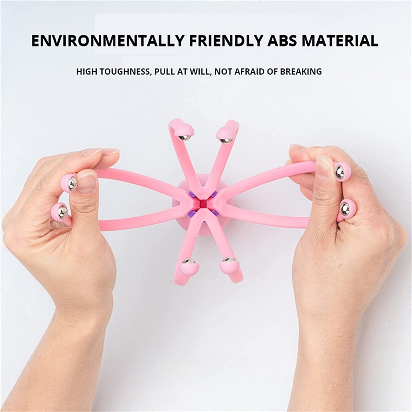 MAPPERZ Octopus Shape Manual Head Scalp Massagers for Headache Relief,Scalp Stress Relax/ 8 Roller Balls Prongs Head Massage Scratcher Deep Relaxation/Hair Stimulation - Multicolor