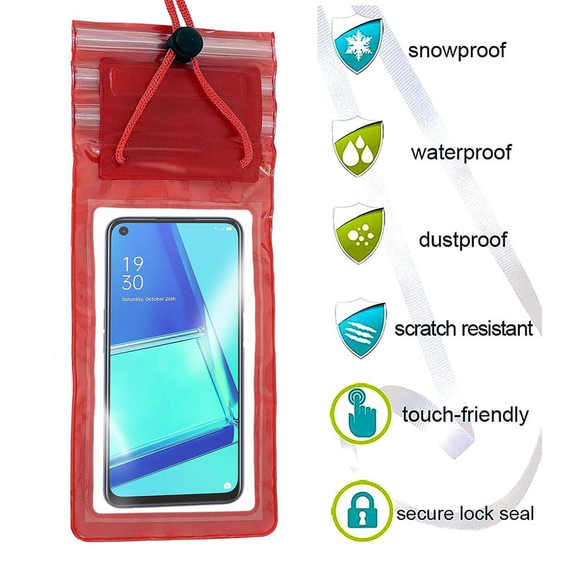 MAPPERZ Mobile Phone PVC Waterproof Sealed Rain Protection Pouch Cover for 7 inches (Transparent)