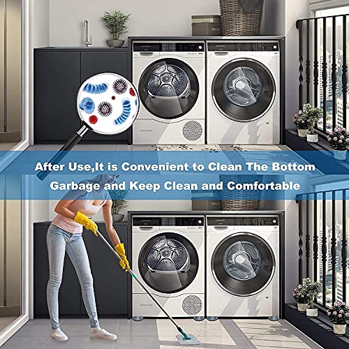 MAPPERZ Washer Dryer Anti Vibration Pads with Suction Cup Feet, Fridge Washing Machine Leveling Support Feet Anti Walk Pads Shock Absorber Noise Cancelling Furniture Lifting Base (4 Piece)(Round, Grey, Big Size)