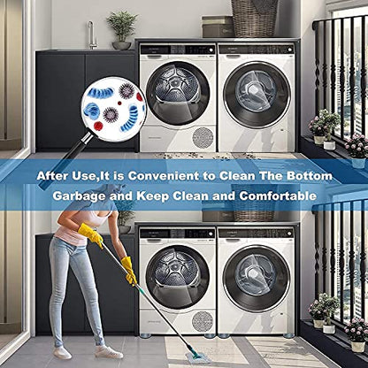 MAPPERZ Washer Dryer Anti Vibration Pads with Suction Cup Feet, Fridge Washing Machine Leveling Support Feet Anti Walk Pads Shock Absorber Noise Cancelling Furniture Lifting Base (4 Piece)(Round, Grey, Big Size)