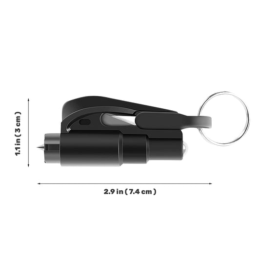MAPPERZ Keychain Car Escape Tool Seatbelt Cutter and Window Breaker – (Multicolor)