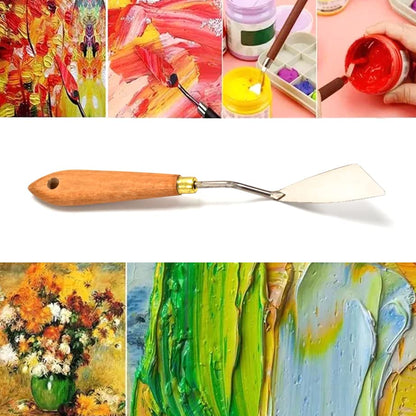 MAPPERZ Stainless Steel Artists Palette Knife Spatula Palette Knife Painting Mixing Scraper Thin and Flexible Art Tools for Oil Painting Acrylic Mixing