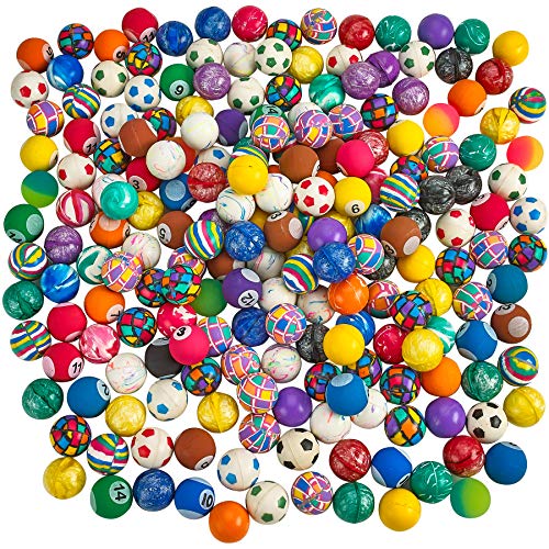 MAPPERZ Small Rubber Jumbo Super Bouncy Balls, 3cm Balls for Kids and Adults in Bright Assorted Multi Colors for Pet Party and Carnival Prizes and Vending Machines, Pack of 14