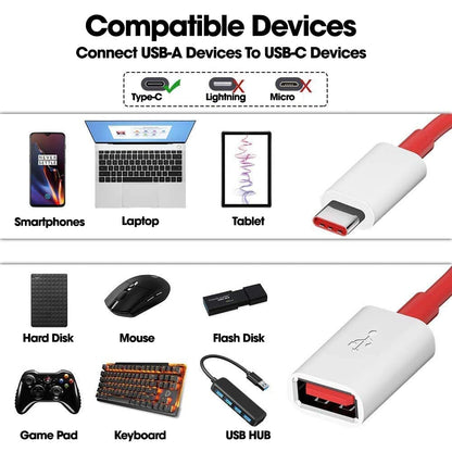 MAPPERZ USB 3.0 to USB Type C OTG Cable Male-Female Adapter Compatible with All C Type Supported Mobile Smartphone and Other Devices (Pack of 1)