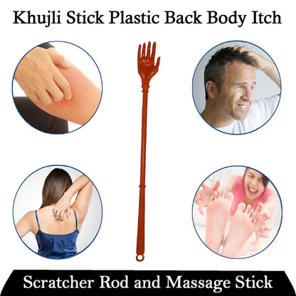 MAPPERZ Khujli Stick Plastic/ Back Body Itch Scratcher Rod/ Massage Stick Portable/ Extendable Telescopic Back Scratcher Hand Massage Tool