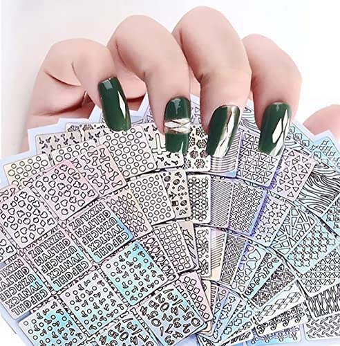 MAPPERZ 100 White Acrylic Nails, 48 Jars Fine Color Nail Art Glitter, 1 Big Nail Glue, 10 Rolls Self Adhesive Nail Tape Line, 24 (144 Design) Sheets Nail Art Stickers, 1 nail stamp with 1 scraper
