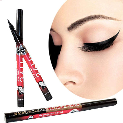 MAPPERZ 36H Precision Liquid Waterproof Lash Eyeliner Pencil Eye Liner, Water Resistant, Long-Lasting (Black) (pack of 3) Matte Finish
