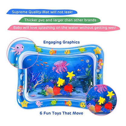 MAPPERZ Baby Kids Water Play Mat Toys Baby Slapped Pad Water & Leak Proof Baby Carpet Inflatable, Fun & Play Centre Indoor and Outdoor Water Play Mat for Babies