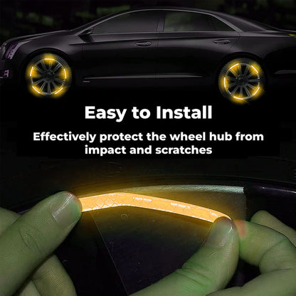 MAPPERZ 20pcs 3D Reflective Wheel Tire Rim Stripe Sticker for Car Motorcycle Cycling Bike Bicycle Night Safety Stripe Universal Anti-Scratch Reflective Rim Stickers -