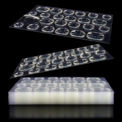 MAPPERZ Double Sided Adhesive Nail Tabs, Ultra Thin & Waterproof Breathable Transparent Jelly Nail Super Sticky Glue Sticker for False Press on Nail Tips Manicure, Transparent, Pack Of 36 Stickers