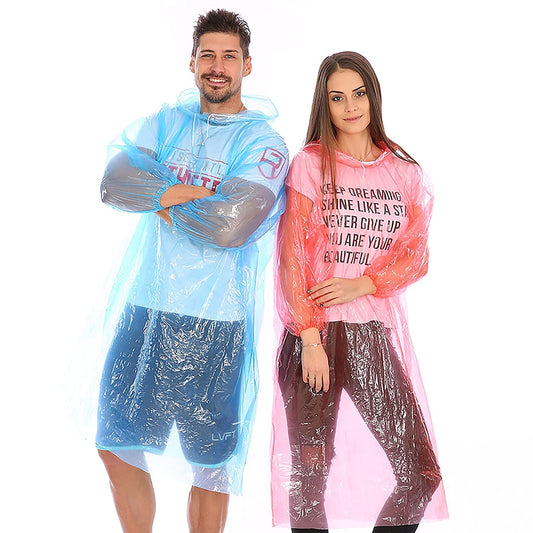 MAPPERZ Unisex Polyester Rain Card/Single Layer Disposable Rain Card for Men Women - Blue