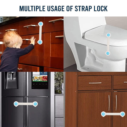 MAPPERZ Baby Infant Child Safety Strip Locks for Cabinets/Drawers/Toilet/Fridge & More