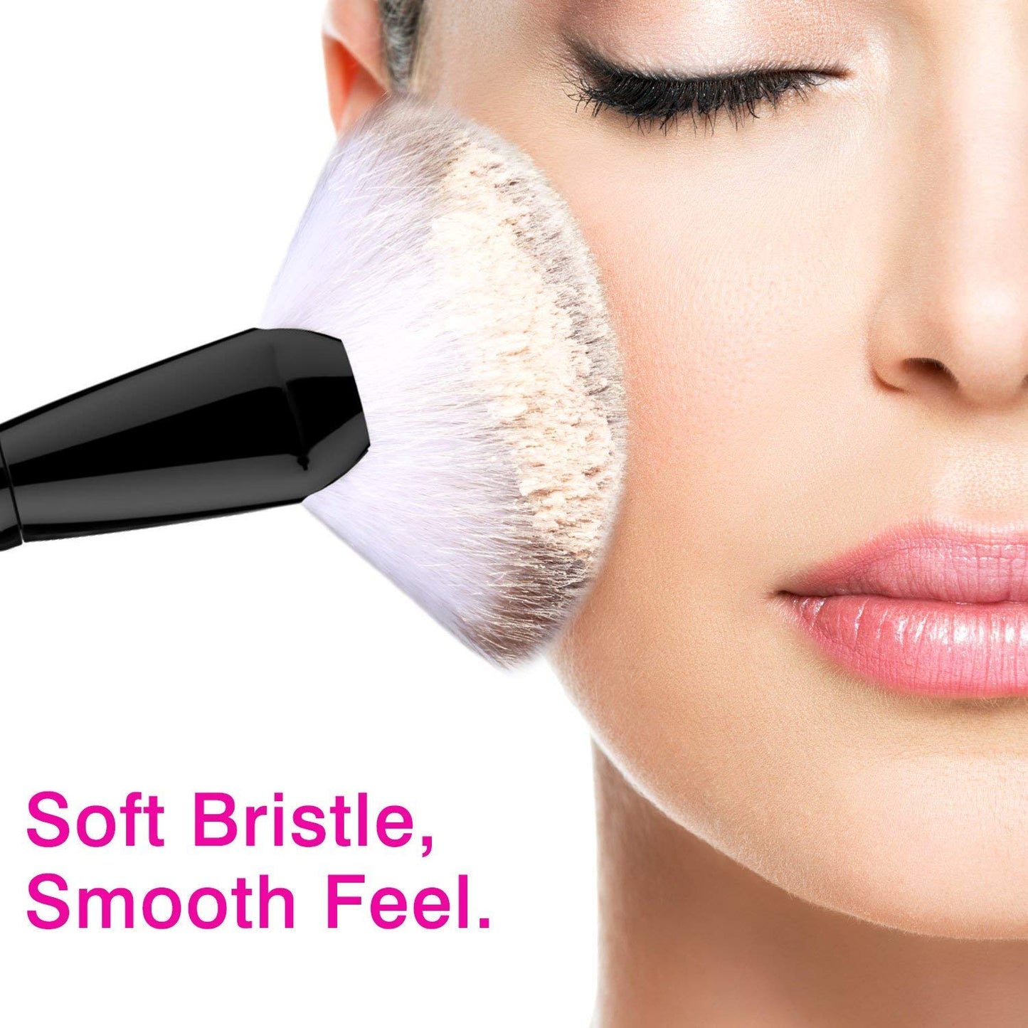 MAPPERZ Professional Fan Makeup Brush Single Soft Face Powder Foundation Blush Sector Fan-shaped Cosmetic Make Up Tool