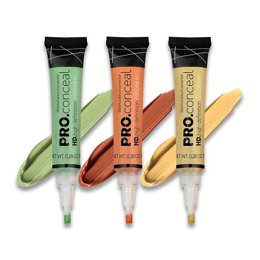 MAPPERZ Hd Pro Face Concealer/Orange, Green, Yellow Pro Concealer For Face Makeup (3 pc, Multicolor, 8g Each)