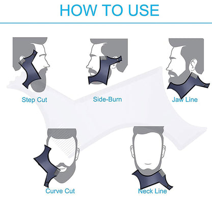 MAPPERZ Beard Shaper for Men Beard Shaper Tool kit With Comb For Home And Salon Use - Black