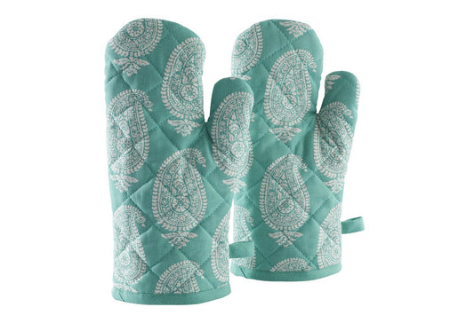 MAPPERZ Oven Gloves Heat Proof Microwave Cotton Oven Gloves for Kitchen Cooking Baking Heat Resistant Thick and Safe Protection of Hands (Pack of 2)