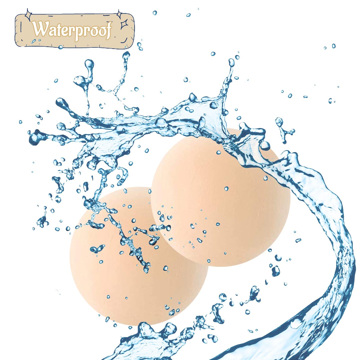 MAPPERZ Adhesive Reusable Nipple Cover for Women's and Girls, Sticky Silicone Nipple Pasties Sticker, Invisible Sticky Breast Petal, Breast Cover Bra Liner, Thin Silicone Bra Pad, Nude Color