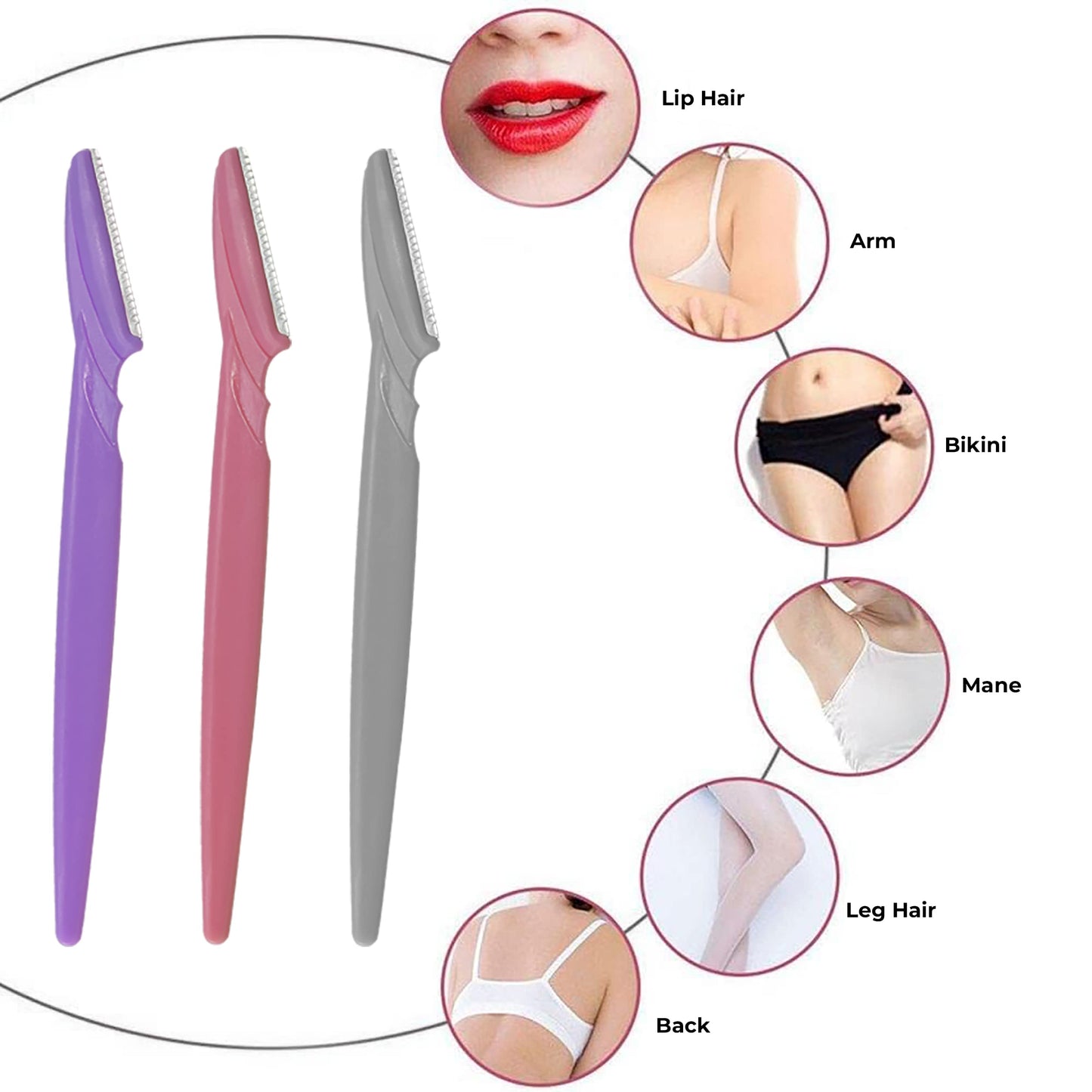 MAPPERZ Bikini Razor for Women | Trimming and Hair Removal Body Razor | Razor for Sensitive Area | Reusable Razor | Irritation Free Shave | Protective Sleeve | Painless Hair Removal