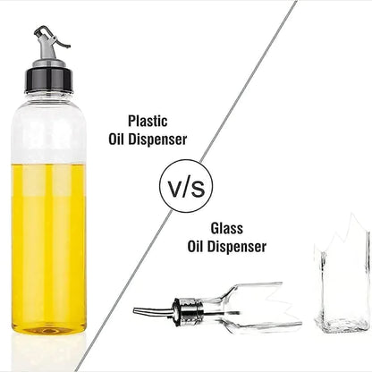 MAPPERZ Oil Dispenser Bottle, Plastic Oil Dispenser Vinegar Bottles for Kitchen with Airtight Nozzle Plug Pouring Spouts Cooking for Kitchen Easy Oil Flow Wide Lid Refill (Pack of 1)