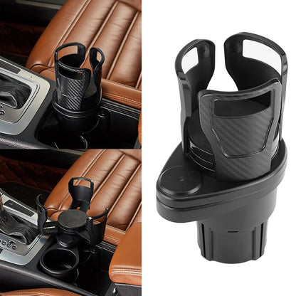 MAPPERZ 2 in 1 Multifunctional Car Cup Holder, Adjustable Expander Adapter Organizer with 360° Rotating & Locking Function for Bottles Cups Drinks Snack for Seat Automotive Auto Truck RV, Pack of 1