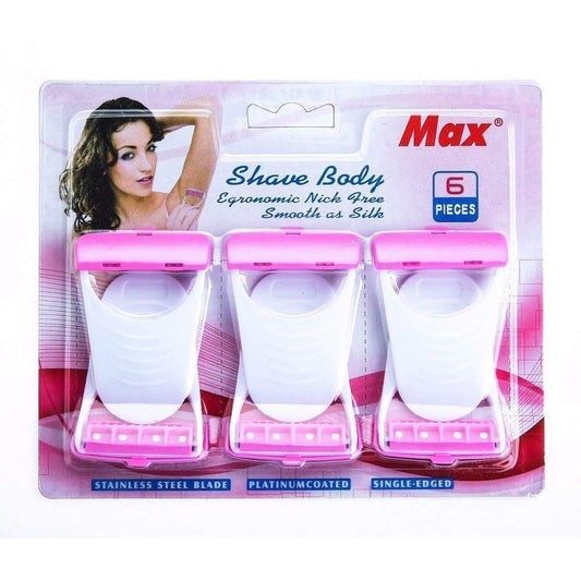 MAPPERZ Women's Razor Blade Hair Removal Disposable Blades/Body & Bikini Shaving Razor For Women (6 Pcs Blade)