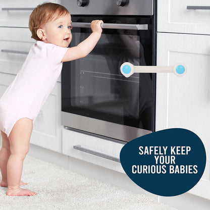 MAPPERZ Baby Infant Child Safety Strip Locks for Cabinets/Drawers/Toilet/Fridge & More