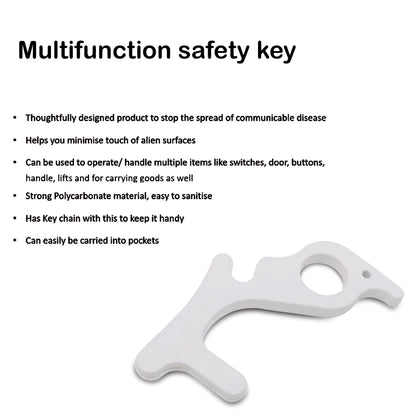MAPPERZ Multipurpose Key/Touchless Key/Safety Key/Keychain/Non contact/Covid Safety Key Chain/Touch Less, pc-1