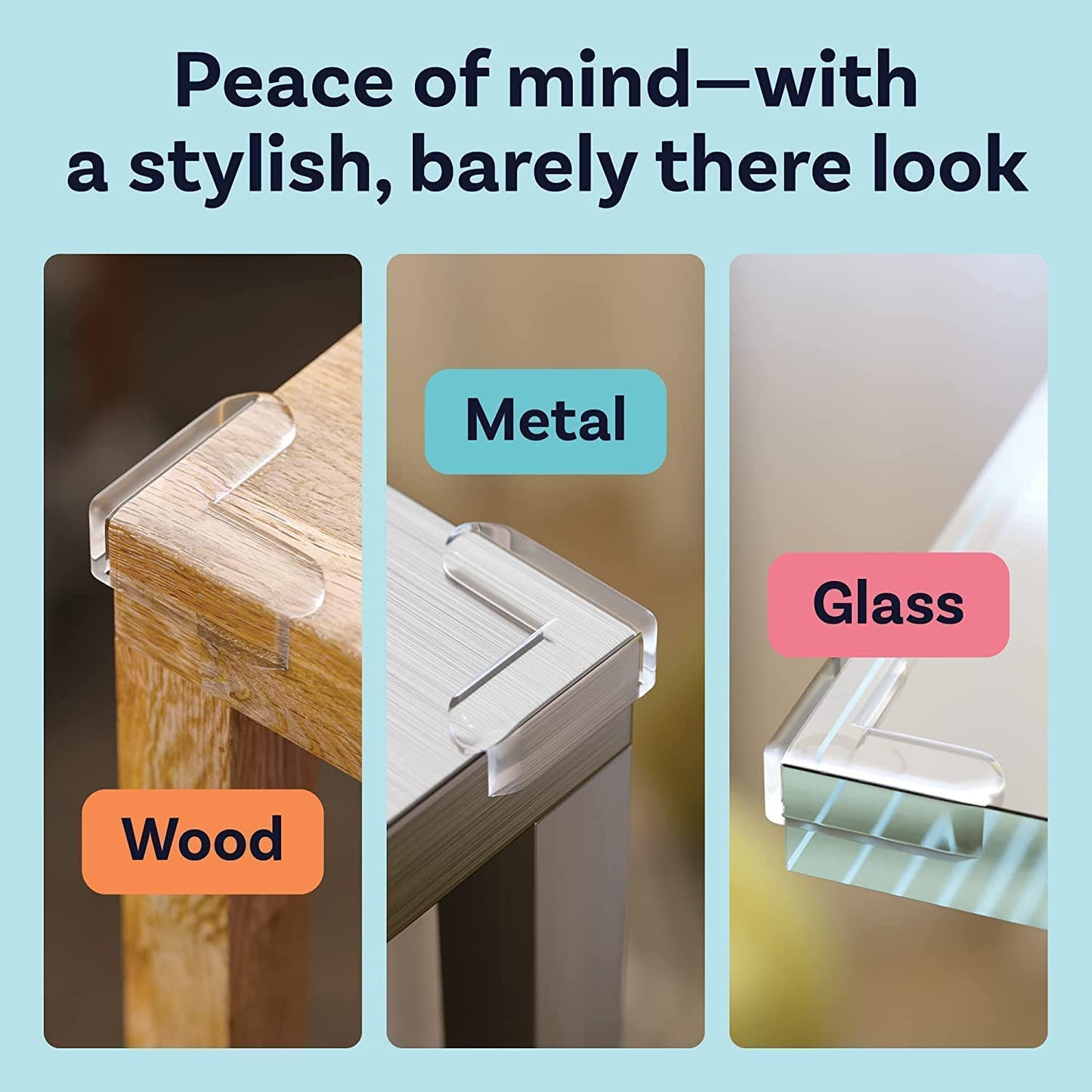 MAPPERZ Table Corner Protector-Rewup Corner Protector for Kids Table Guards for Baby Child Safety Self Adhesive Clear Safety Guard Gel Table and Soft PVC Transparent Furniture and Sharp Proofing