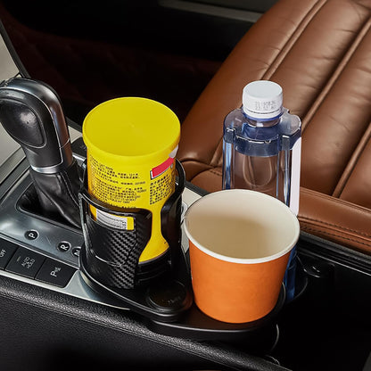 MAPPERZ 2 in 1 Multifunctional Car Cup Holder, Adjustable Expander Adapter Organizer with 360° Rotating & Locking Function for Bottles Cups Drinks Snack for Seat Automotive Auto Truck RV, Pack of 1