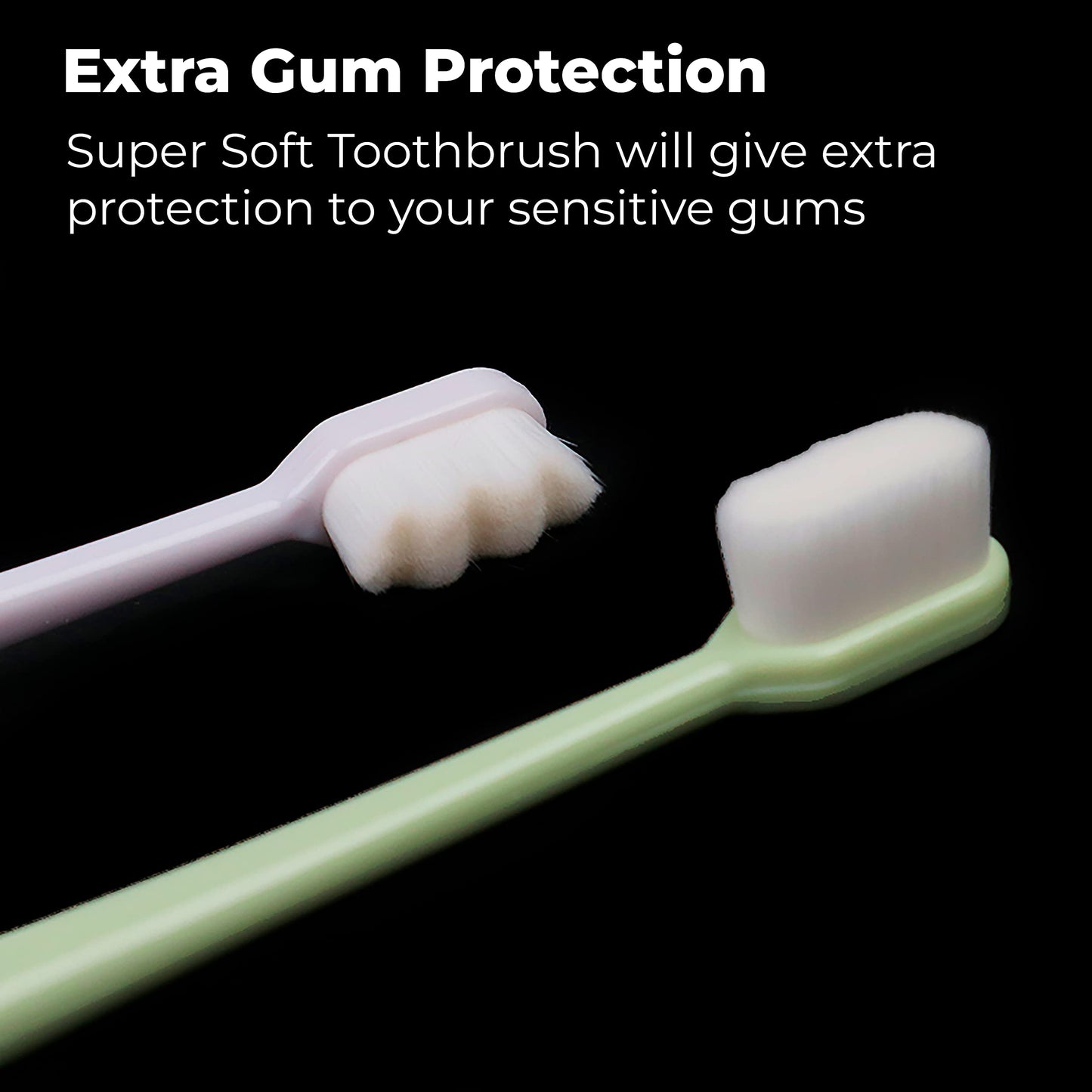 MAPPERZ Extra Soft Toothbrush For Sensitive Gums, Nano Ultra Soft Toothbrush for Extra Protection Gum Care for Kids & Adults Random Color