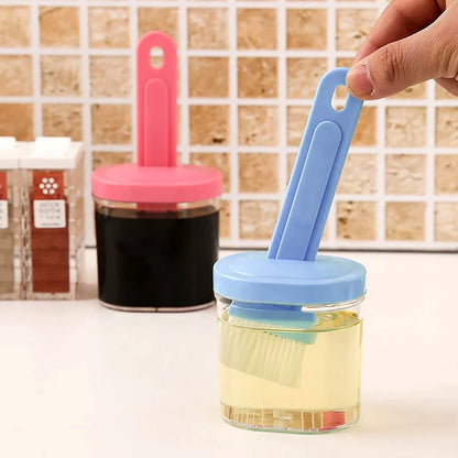 MAPPERZ Oil Brush Bottle Set-Dip & Squeeze, Oil Bottle and Brush 2 in 1, Barbecue Brush, Kitchen Oil Bottle 200ml Oil Spray Dispenser with Brush for Cooking, Baking, BBQ, PC1