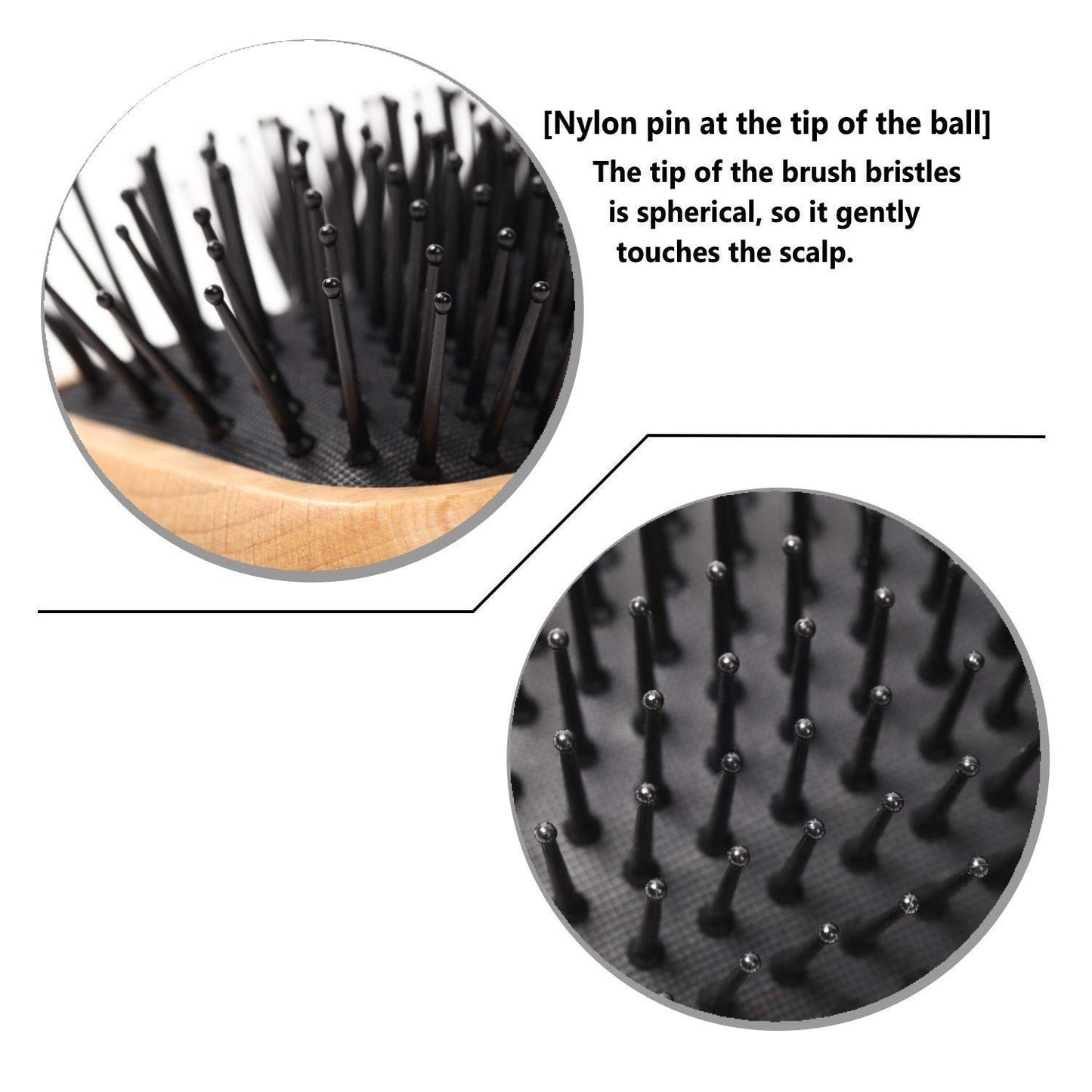 MAPPERZ Hair Straightener Brush/ Large Square Air Cushion Detangle Paddle Brush with Ball Tip Bristles For Professional Hair Styling and Cutting/ Men and Women