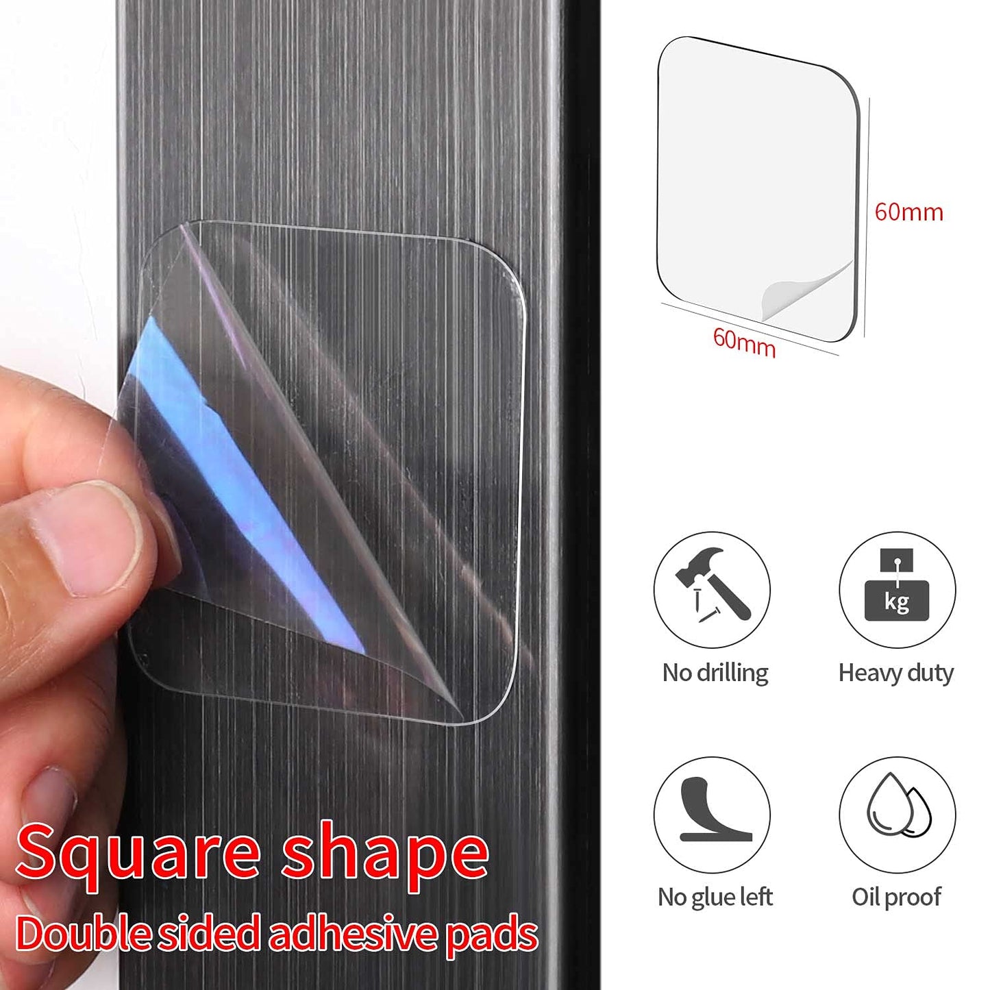 MAPPERZ Double Sided Adhesive Pads for Mounting Two Sided Precut Squares Heavy Duty Tape, Sticky Tack Double Sided No Trace Multipurpose Removable Tape for Wall Hanging Nano Wall Mount Gel, pack of 20