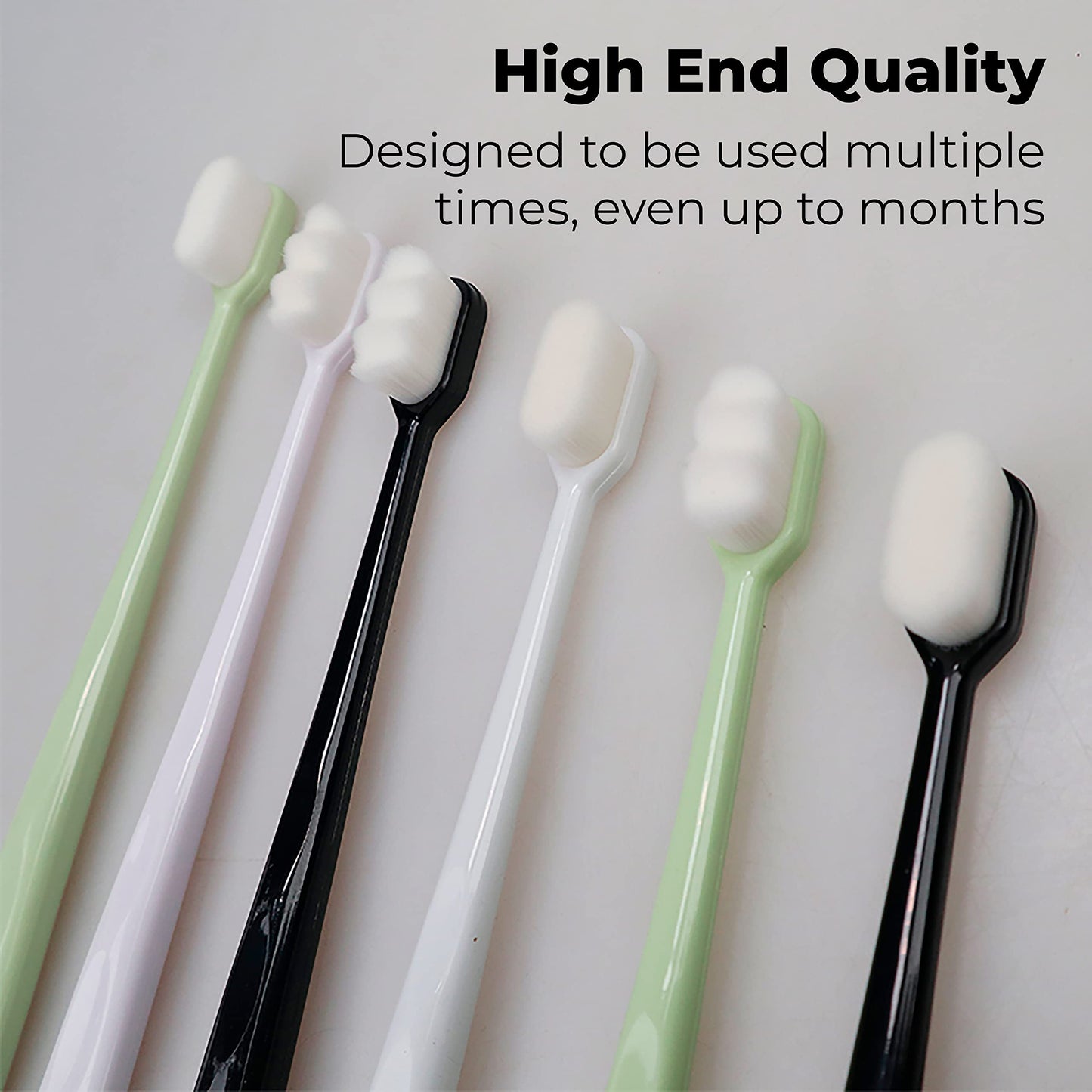 MAPPERZ Extra Soft Toothbrush For Sensitive Gums, Nano Ultra Soft Toothbrush for Extra Protection Gum Care for Kids & Adults Random Color