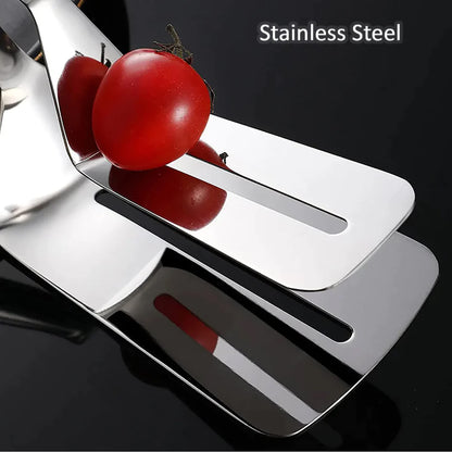 MAPPERZ Multifunctional Tongs Cooking & Serving Utensil Frying Food Tong Stainless Steel BBQ Kitchen Tong