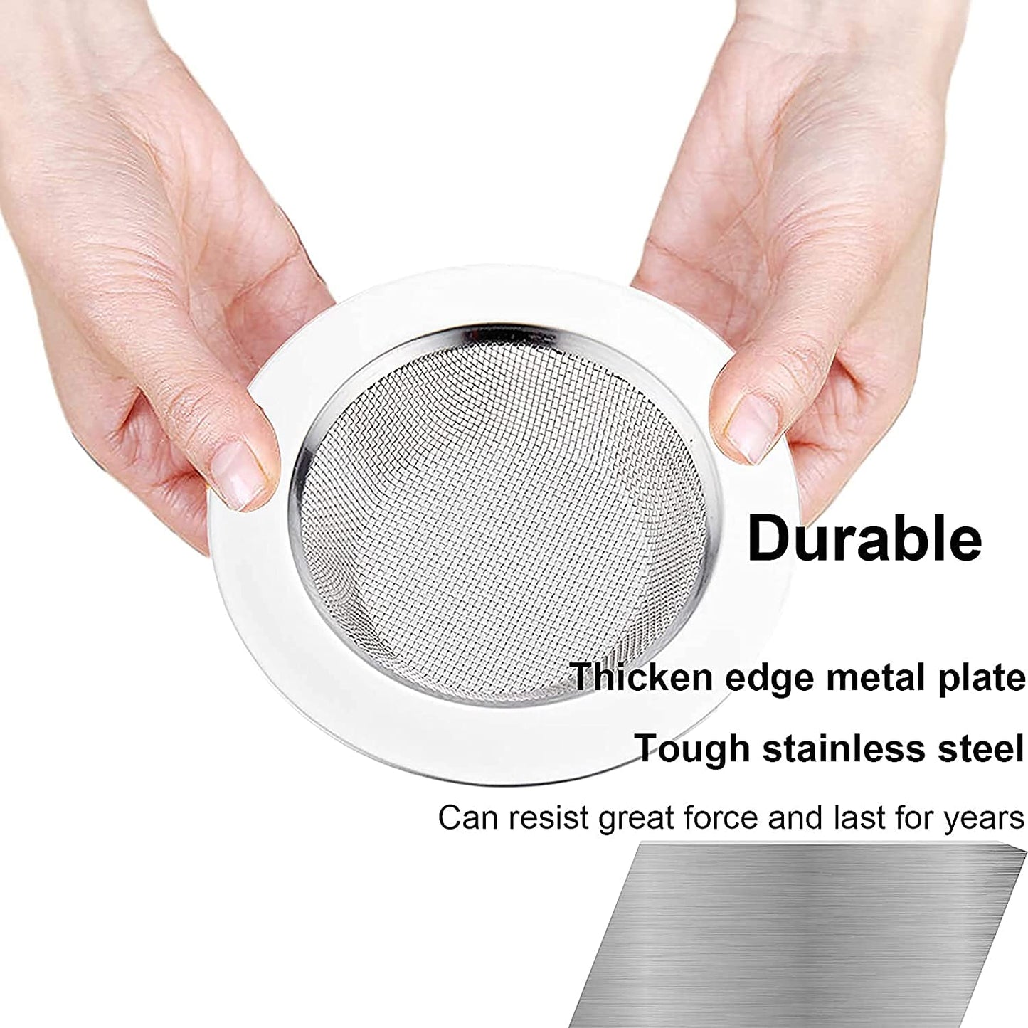 MAPPERZ Non Stick Stainless Steel Sink Strainer Kitchen Drain Basin Basket Filter Stopper Drainer Jali (1)
