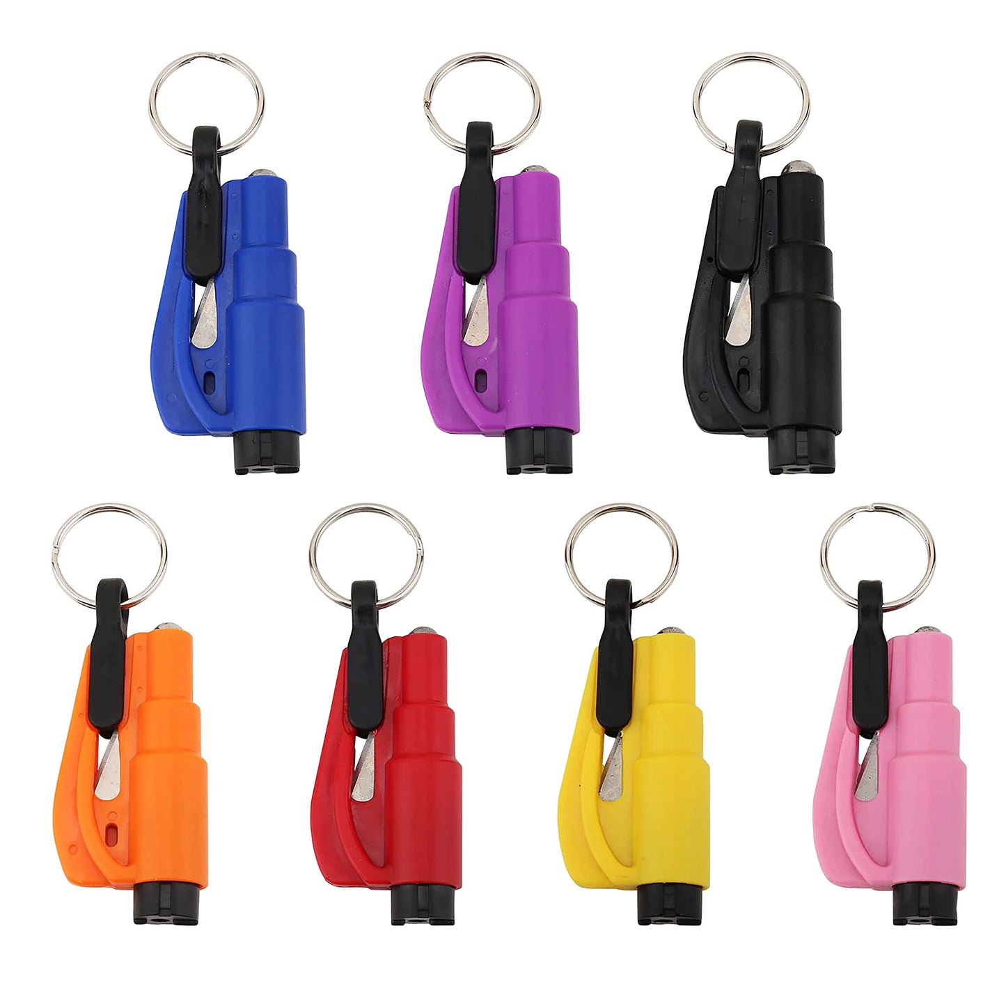 MAPPERZ Keychain Car Escape Tool Seatbelt Cutter and Window Breaker – (Multicolor)