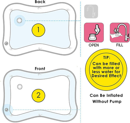 MAPPERZ Baby Kids Water Play Mat Toys Baby Slapped Pad Water & Leak Proof Baby Carpet Inflatable, Fun & Play Centre Indoor and Outdoor Water Play Mat for Babies