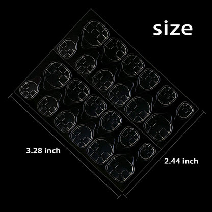 MAPPERZ Double Sided Adhesive Nail Tabs, Ultra Thin & Waterproof Breathable Transparent Jelly Nail Super Sticky Glue Sticker for False Press on Nail Tips Manicure, Transparent, Pack Of 36 Stickers